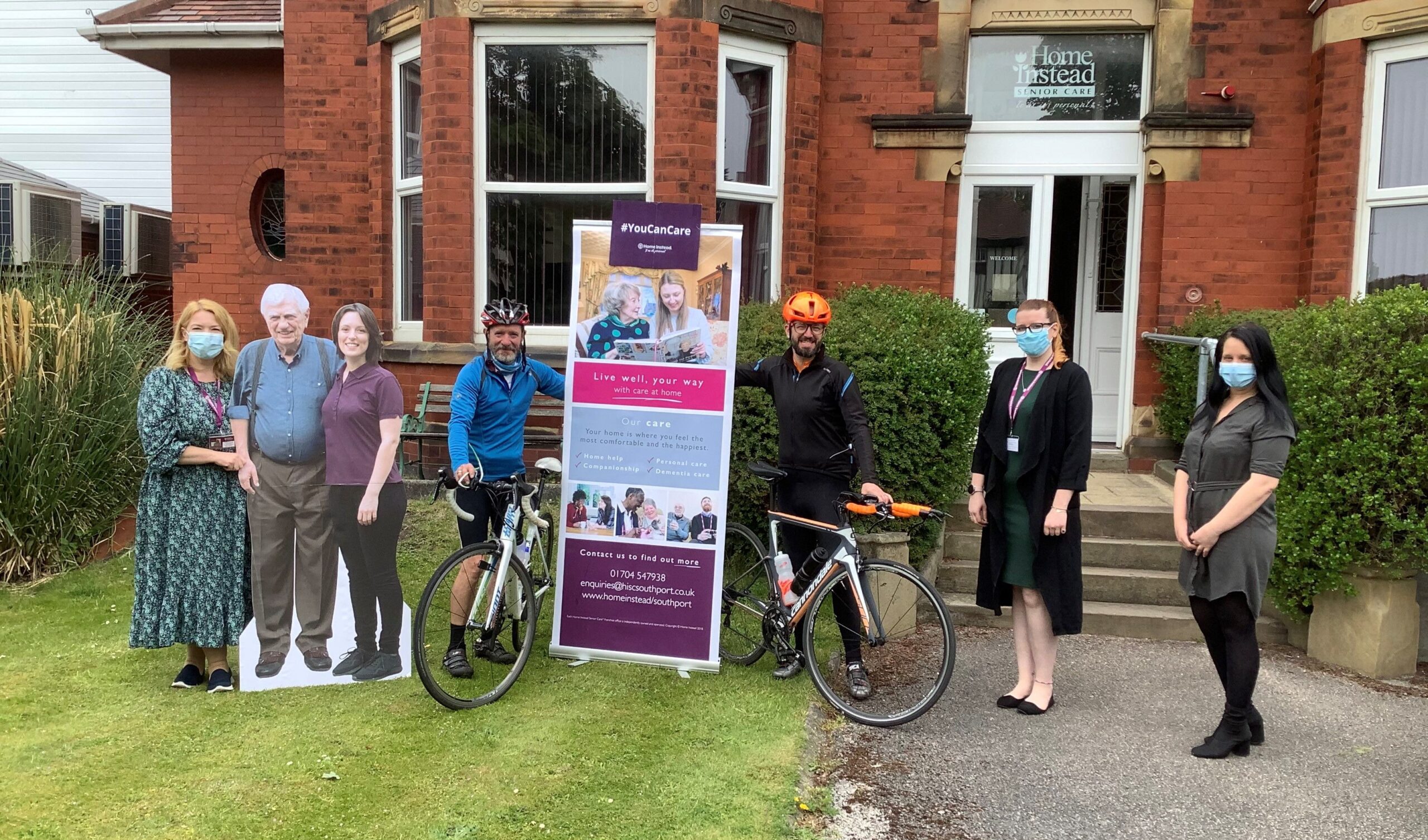 Jill; operations assistant, Dans father-in-law; Ste Taylor, Dan Horton, Caitlan; operations assistant, and Kate; assistant care manager for Home Instead