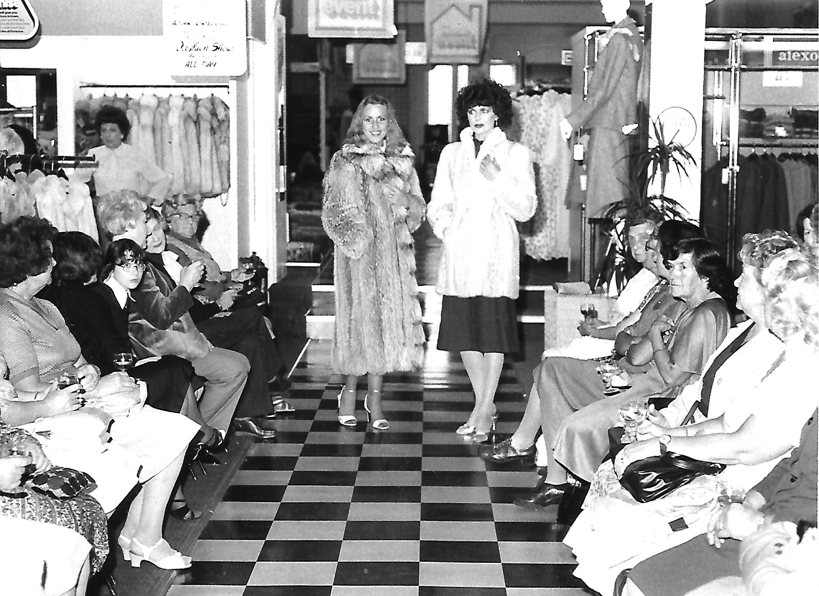 Fur coats were on display in this fashion show at a shop in Southport on 17th September 1981. Can you recognise which store this took place in?