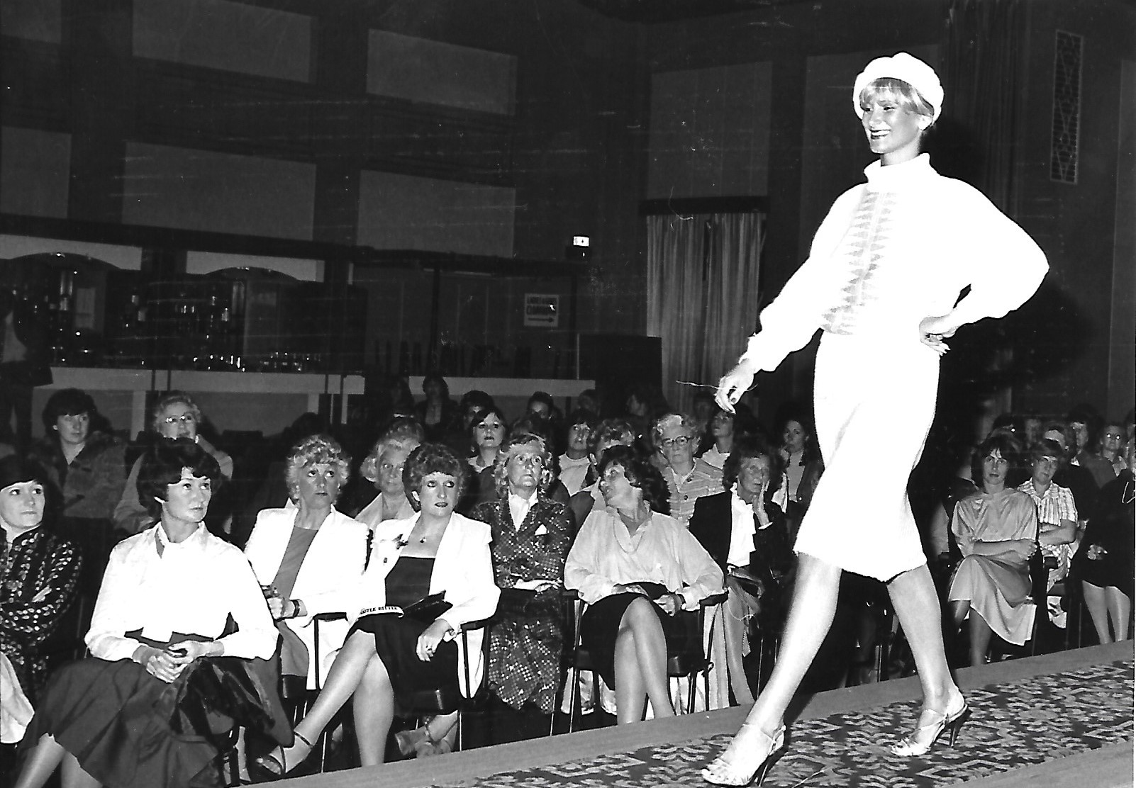 Guests enjoy a fashion show at the Floral Hall in Southport on 28th September 1981