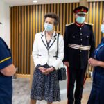 HRH The Princess Royal tours and formally opens the newly built mental health facility at Hartley Hospital , accompanied by Mersey Care NHS Trust Chairman Beatrice Fraenkel and Chief Executive Prof Joe Rafferty CBE as they meet clinicians and service users . Photo credit : Joel Goodman