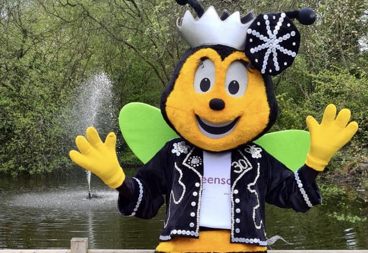 Queenie, the mascot for Queenscourt Hospice in Southport