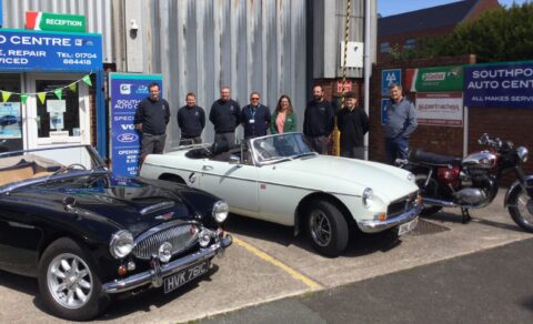Classic Car and Motorcycle Display held in Southport to raise funds for Macmillan Cancer Support