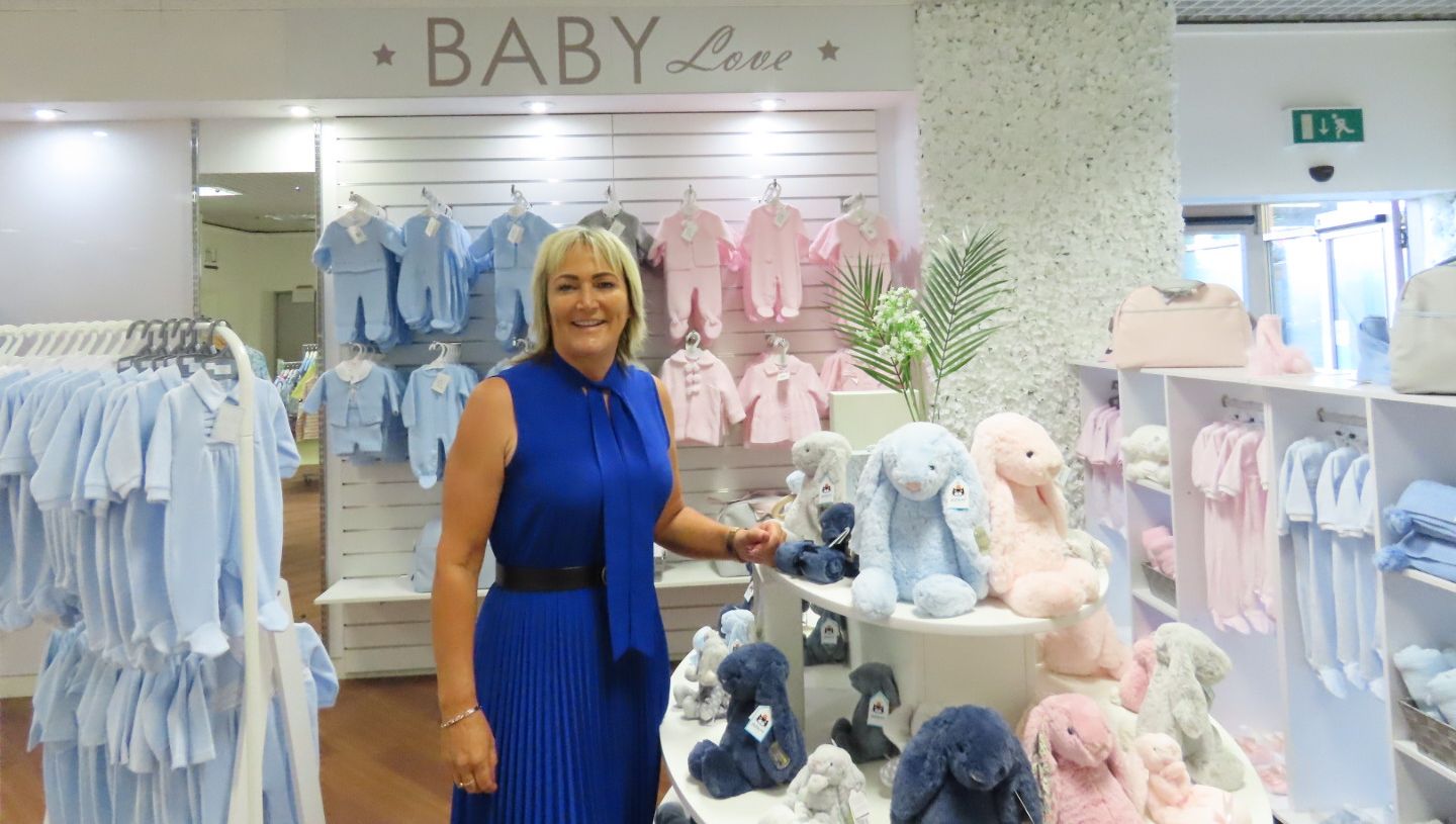Chloe Simms the owner of Baby Love in Beales department store on Lord Street in Southport. Photo of Andrew Brown Media