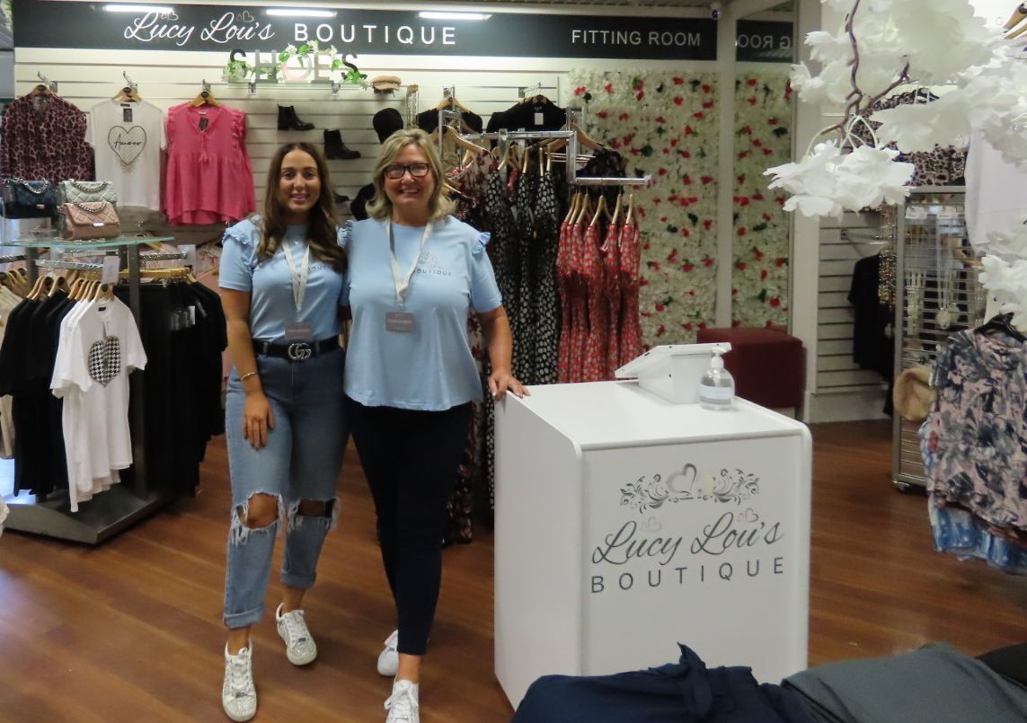 Lucy Lou's Boutique owners Lucy Harper (left) and Gill Harper (right) at Beales department store on Lord Street in Southport. Photo of Andrew Brown Media