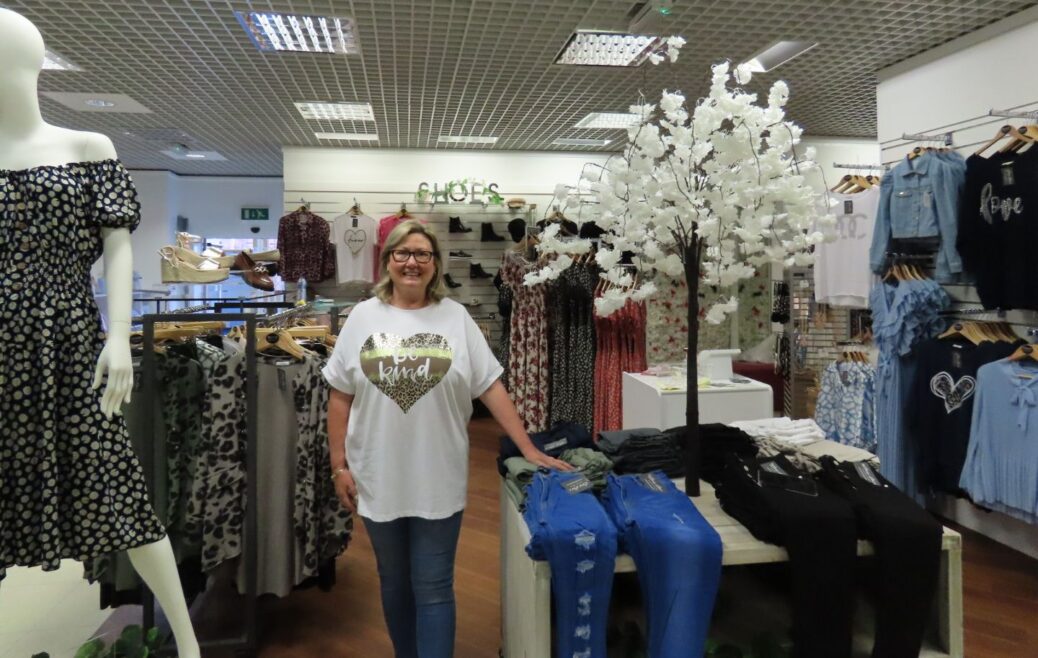 Gill Harper, the co-owner of Lucy Lou's Boutique, in their new concession inside Beales department store on Lord Street in Southport. Photo by Andrew Brown Media