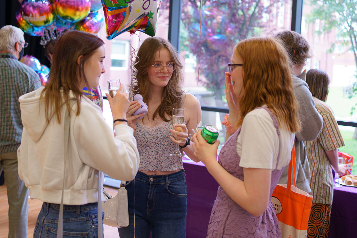 Students gather at College to celebrate their success with friends and tutors