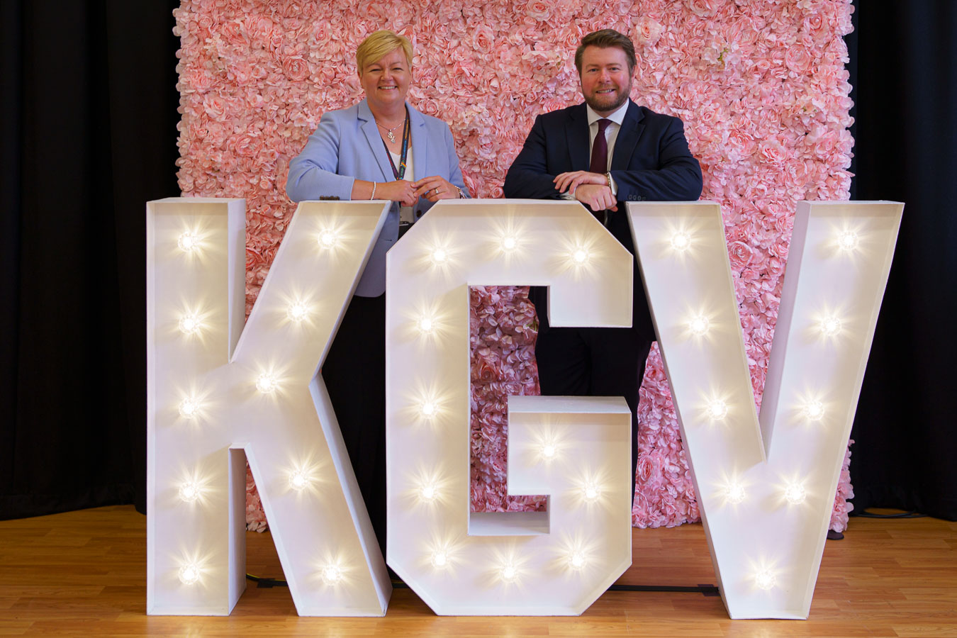 Southport MP Damien Moore is pictured with KGV Sixth Form College Principal and CEO Michelle Brabner, at the A-Levels celebration