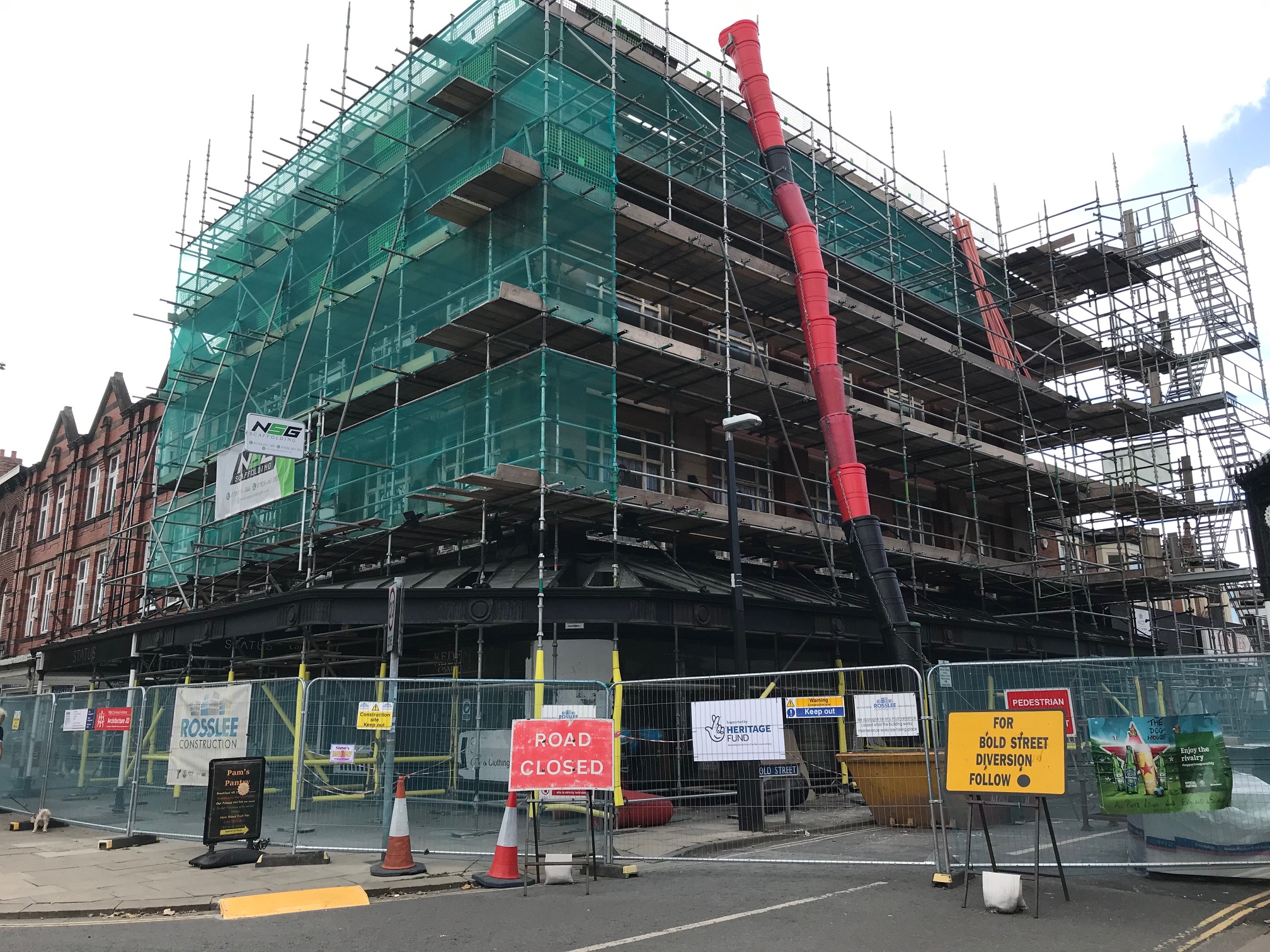The Grade II Listed building at 509-515 Lord Street in Southport is being transformed into new retail units and nine new apartments, through a scheme supported by the Southport Townscape Heritage Project. Photo by Andrew Brown Media