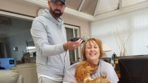 Southport mum braves the shave to raise £1,600 for Queenscourt Hospice