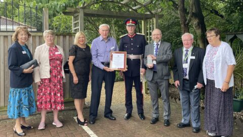 Queenscourt Hospice volunteers awarded Queens Award for Voluntary Service