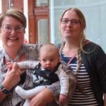 Beautiful baby Hannah Jennings cut the ribbon to open the new Remedy at Beales cafe at Beales department store on Lord Street in Southport. She is pictured with Remedy owner Susannah Porter (left) and her mum, Jemma (right). Photo by Andrew Brown Media