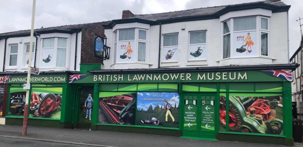 The British Lawnmower Museum on Shakespeare Street in Southport. Photo by Brian Radam