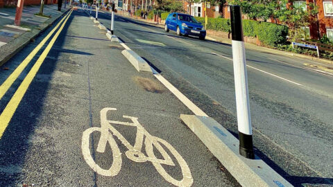 Southport town centre cycle lanes repaired and refurbished as work takes place