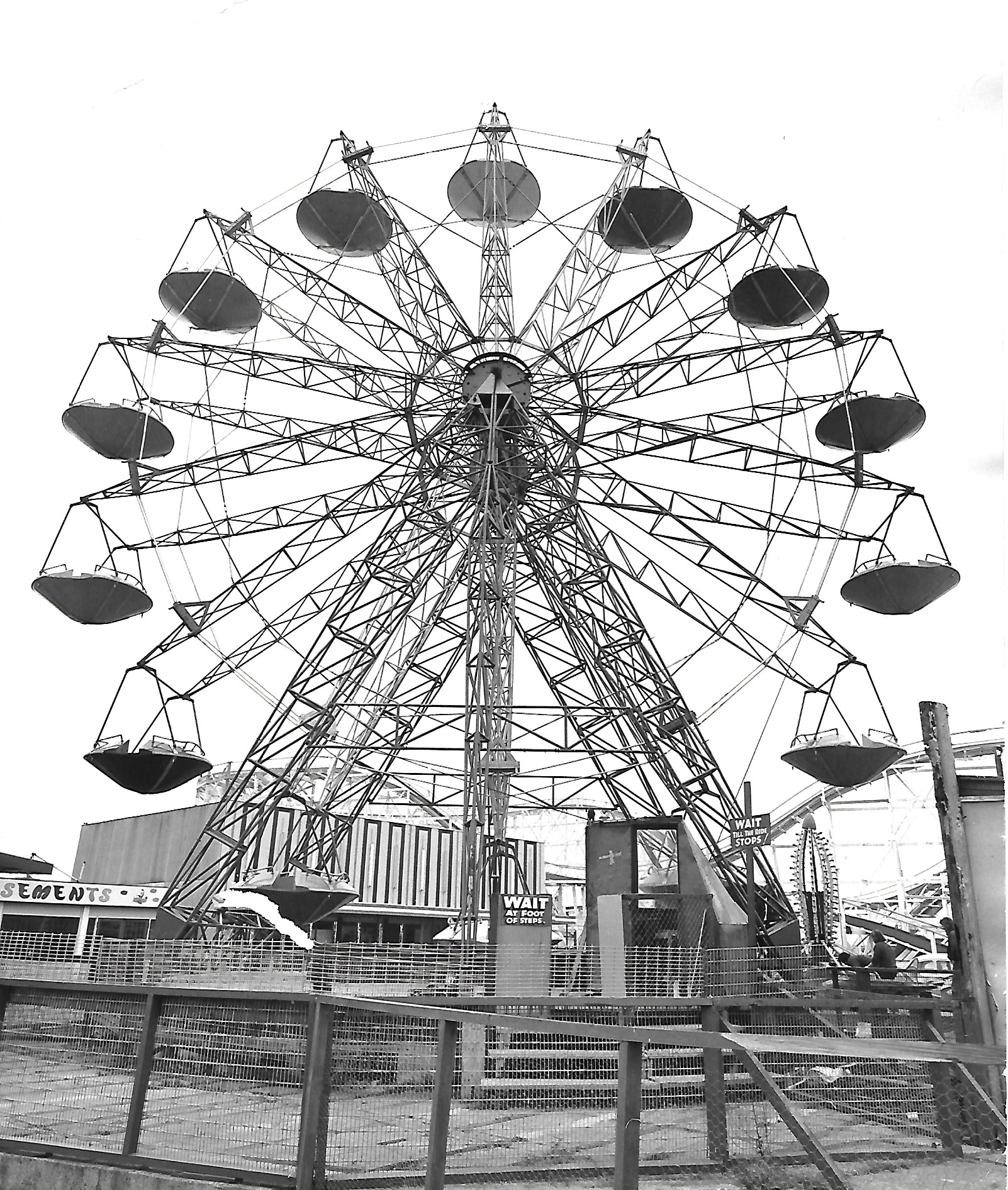 A ride at Southport Pleasureland in March 1981