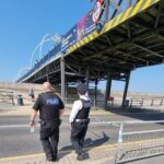 A lorry collided with Southport Pier in Southport