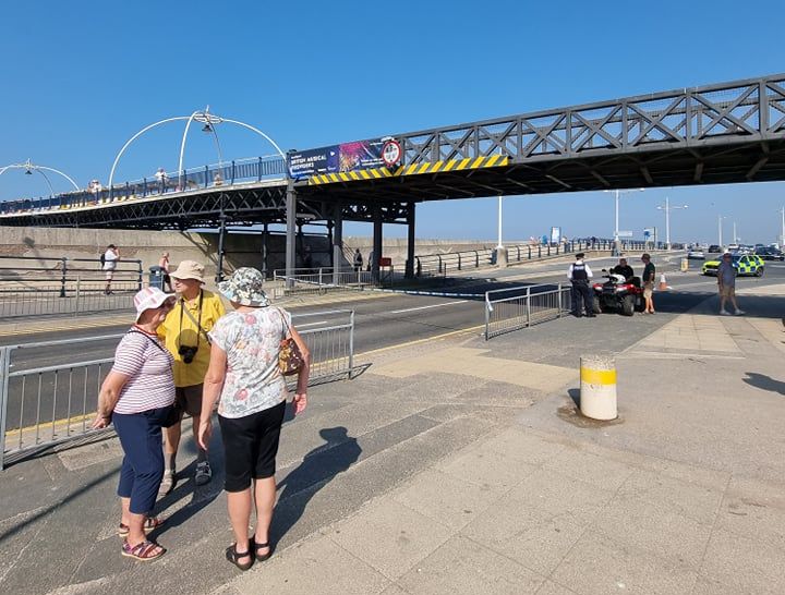 A lorry collided with Southport Pier in Southport