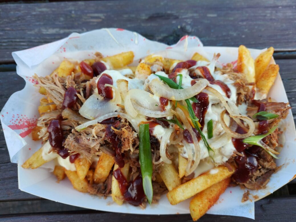 Brass Pig Dirty Fries at The Woollen Pig in Southport. Photo by Pad Thai Paul