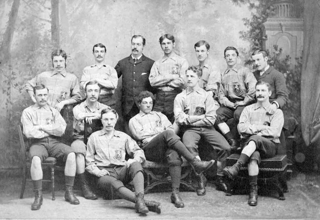 Andrew Watson (centre, legs crossed) in 1881 with the Scottish football team, after beating England 6-1. Watson was Captain for the game. Photo: The Scottish Football Museum