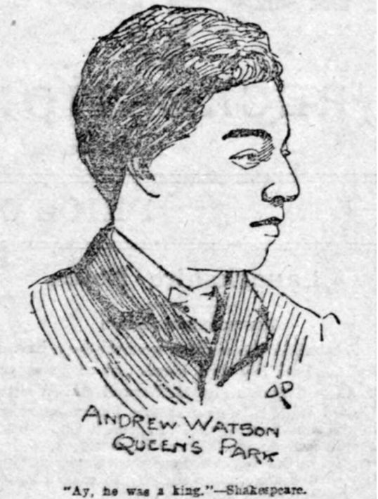 Anmdrew Watson in 1902, From The Scottish Referee