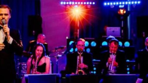 Phil Shotton Swingshift Band performs Queenscourt fundraiser at Southport Little Theatre