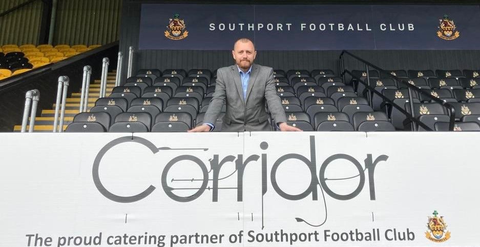 Southport FC has announced a new commercial partnership with the Corridor Bar & Eatery becoming the club's catering partner for matchday hospitality and event hire. Pictured in Corridor owner Shaun Jenkins