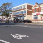 Cycle lanes on Hoghton Street in Southport. Photo by Andrew Brown Media