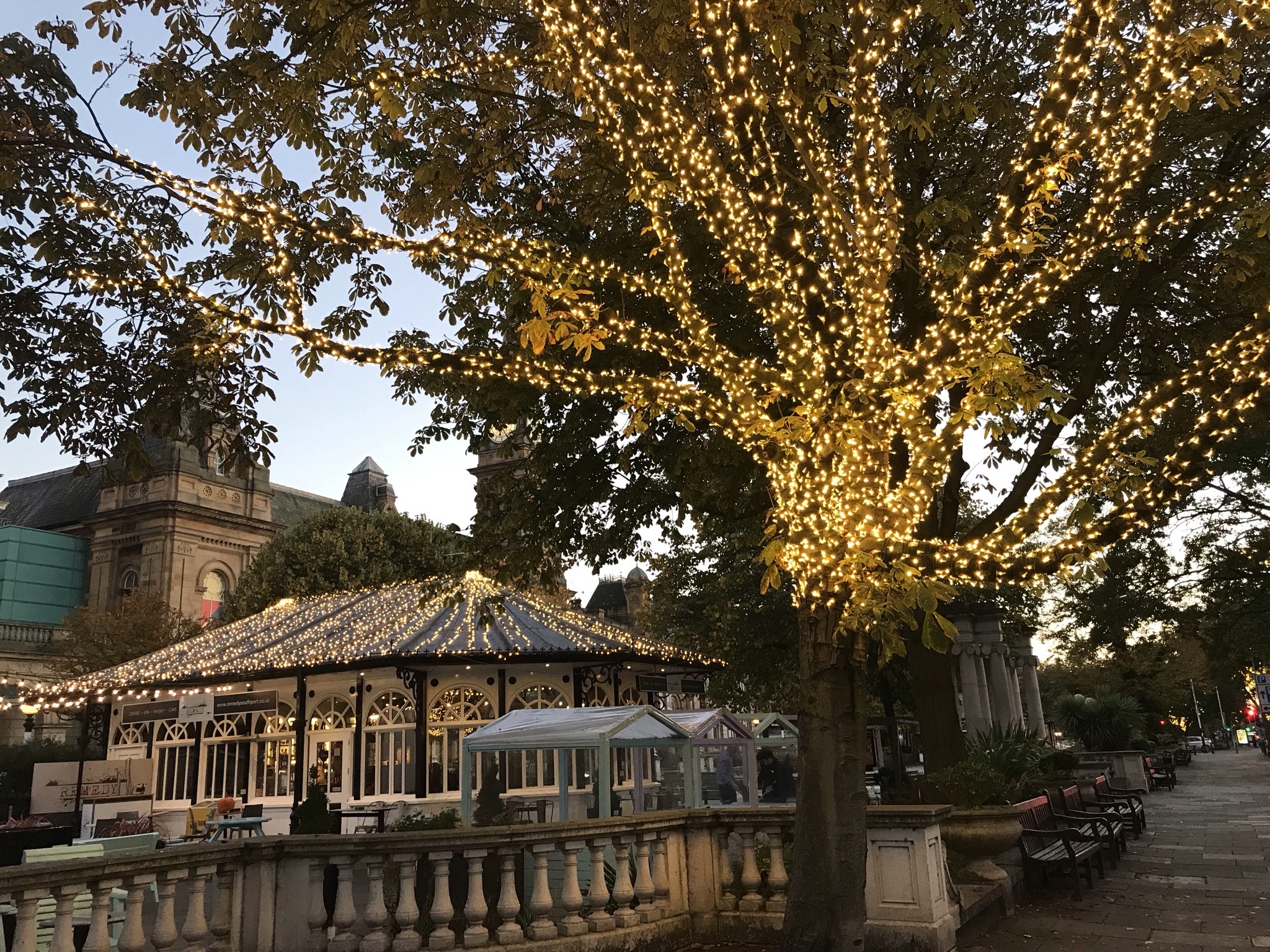 Lights on Lord Street in Southport. Photo by Andrew Brown Media