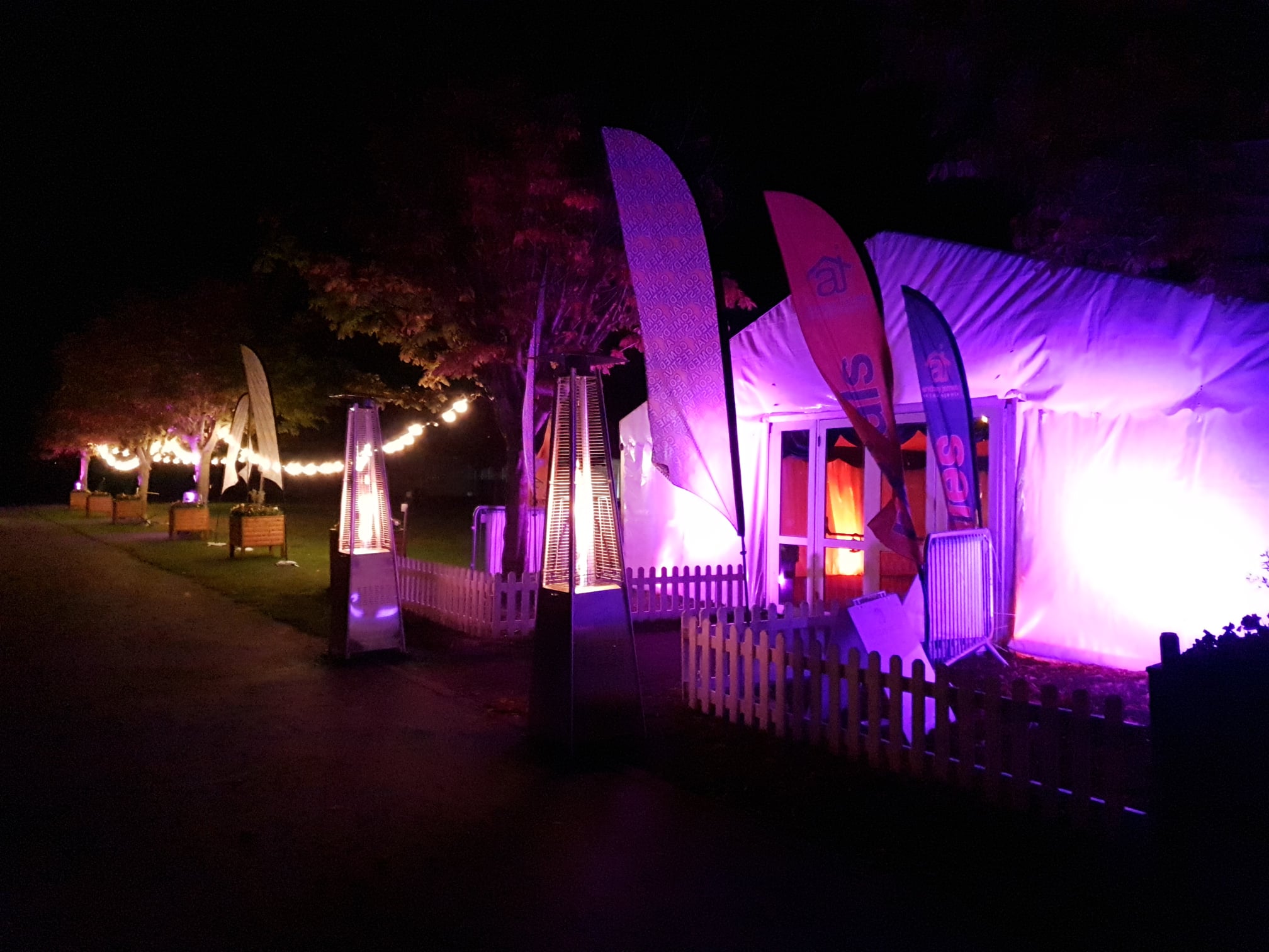 The marquee at Southport Comedy Festival provided by Elite Marquees