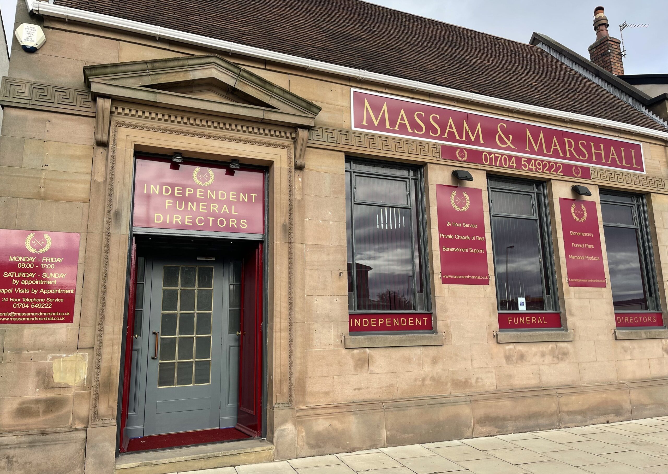 Massam and Marshall funeral directors on Manchester Road in Southport