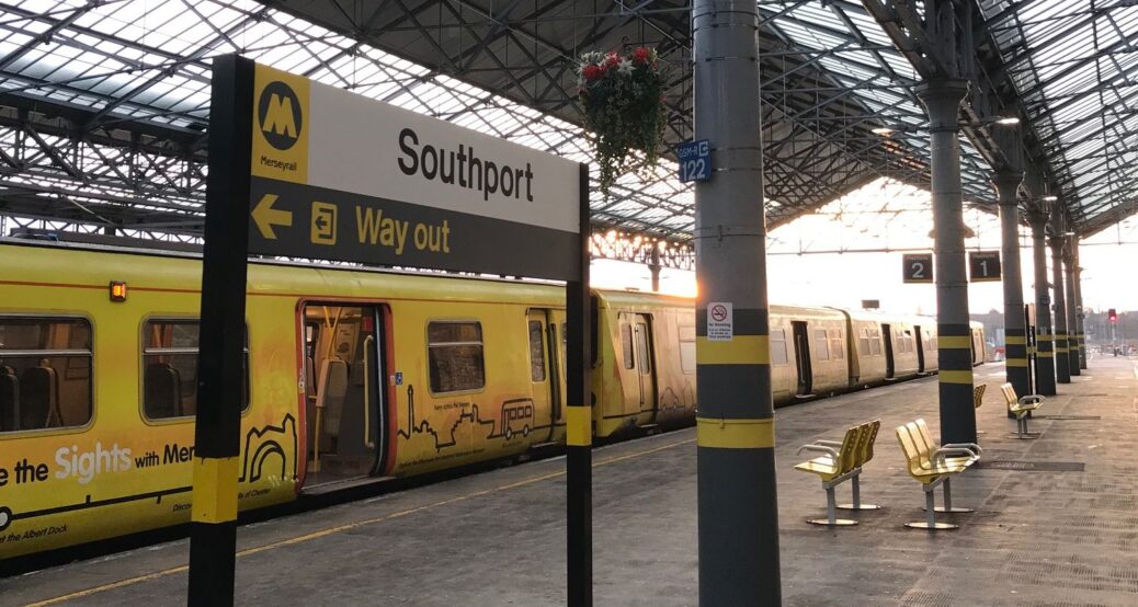 A train at Southport Railway Station. Photo by Andrew Brown Media