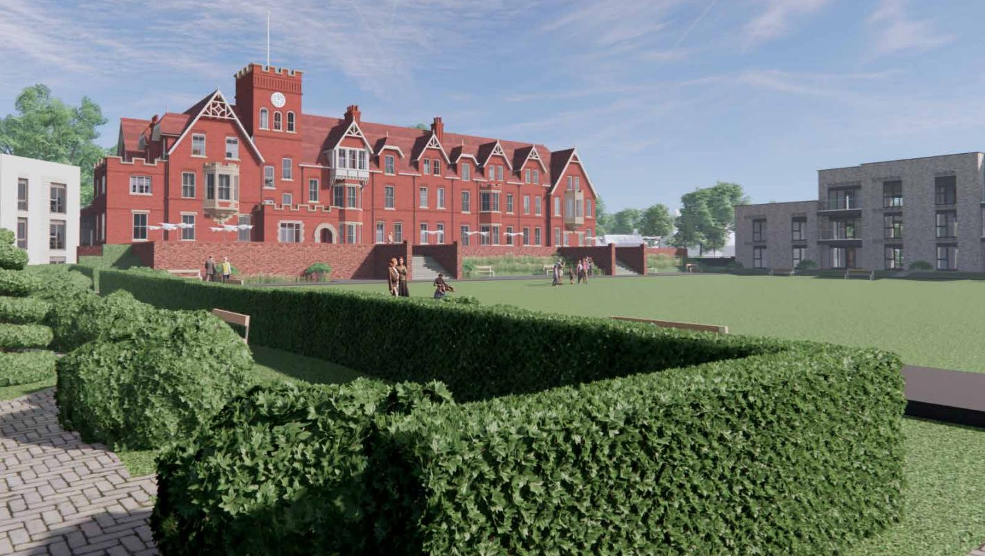 An artist impression of how Birkdale Retirement Village Ltd plans to transform the site of the former Birkdale School for Hearing Impaired Children in Birkdale in Southport into extra care accommodation