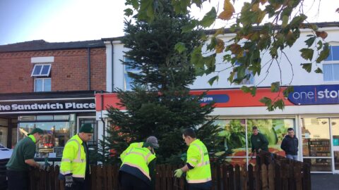 Christmas tree installed at Bispham Road in High Park ahead of switch on event