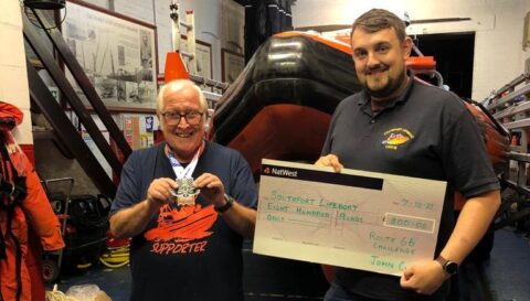 Marathon Man John Curd raises £800 for Southport Lifeboat through 2,280 mile Route 66 Challenge