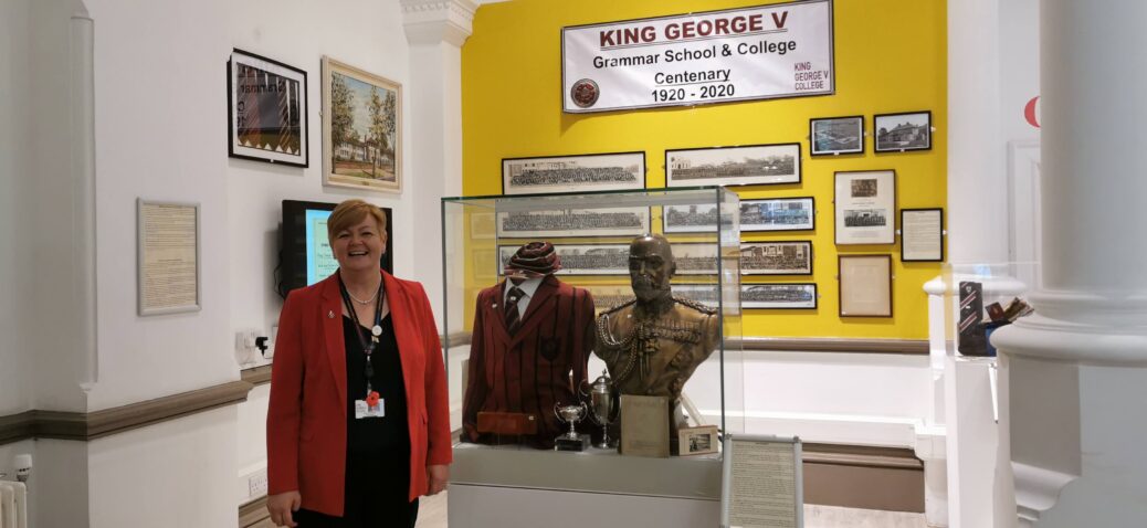 The Atkinson in Southport is staging an exhibition celebrating the centenary of King George V Grammar School and College. Pictured is College Principal Michelle Brabner