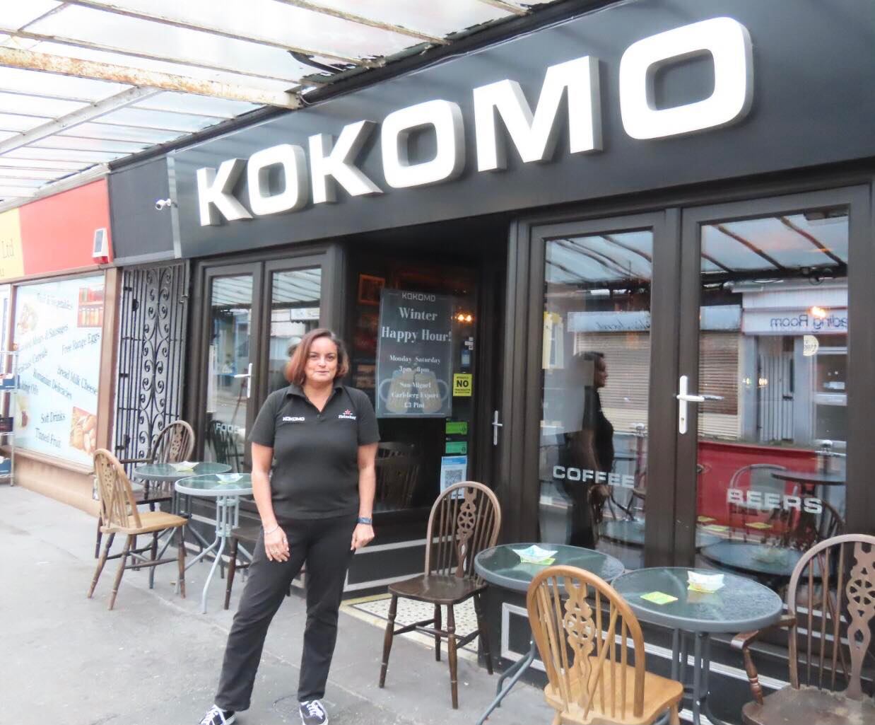 Owner Kelly Carr at Kokomo Coffee & Wine Bar on Bold Street in Southport. Photo by Andrew Brown Media