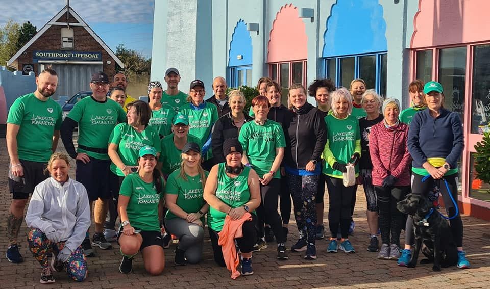 The Lakeside Runners completed a 24 hour relay run around the Marine Lake in Southport to raise money for the Community Link Foundation