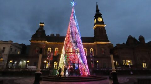 IllumiDex getting ready to install Southport’s sparkling Christmas tree this November