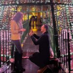 Ryan Wall and Sadie Farrington got engaged next to Southport's sparking Christmas tree, after enjoying their first date there