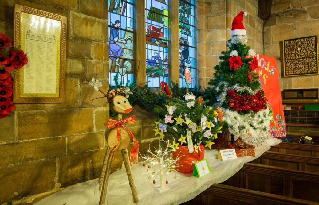 The Halsall Christmas Tree Festival at St Cuthbert's Church Halsall. Photo by Angus Matheson of Wainwright & Matheson Photography
