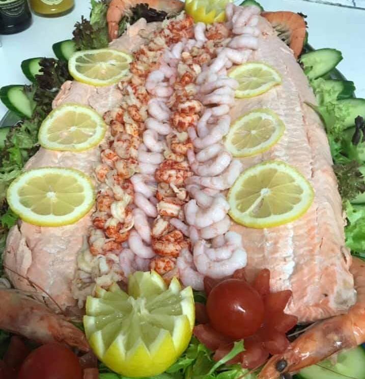Salmon Platter at Peets Plaice in Southport