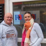 Major Nick McEntee and Sarah McEntee outside the new Southport Veterans Hub on Wesley Street in Southport town centre. Photo by Andrew Brown Media