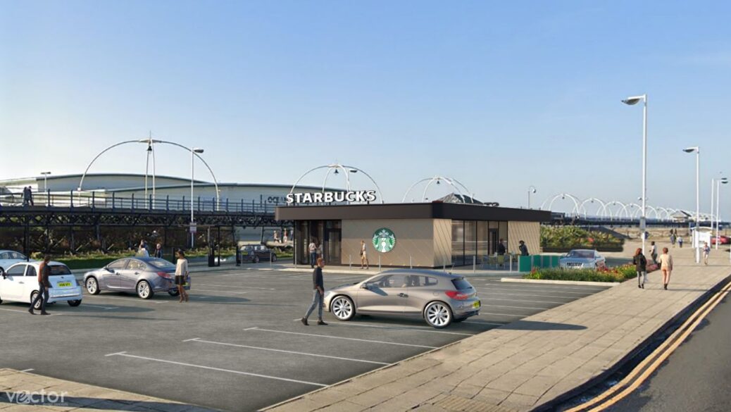 An artist's impression of the proposed new Starbucks drive through at Ocean Plaza in Southport