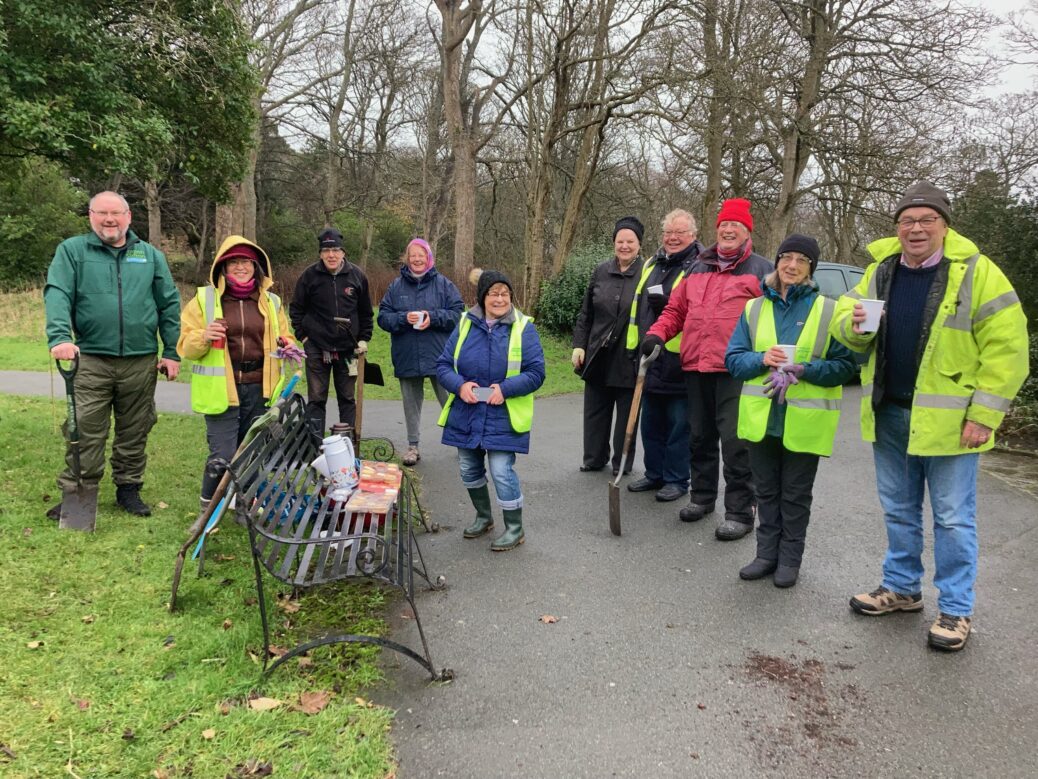 Southport Soroptimists and Southport Rotary planted 210 tree whips with the Green Sefton tree team in Hesketh Park in Southport