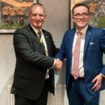 Southport FC has appointed Venture House Group as its new EPoS partner. Steve Dewsnip, Southport FCs Head of Commercial & Operations (left) is pictured with Tom Harvey, Group Operations Director at Venture House (right)