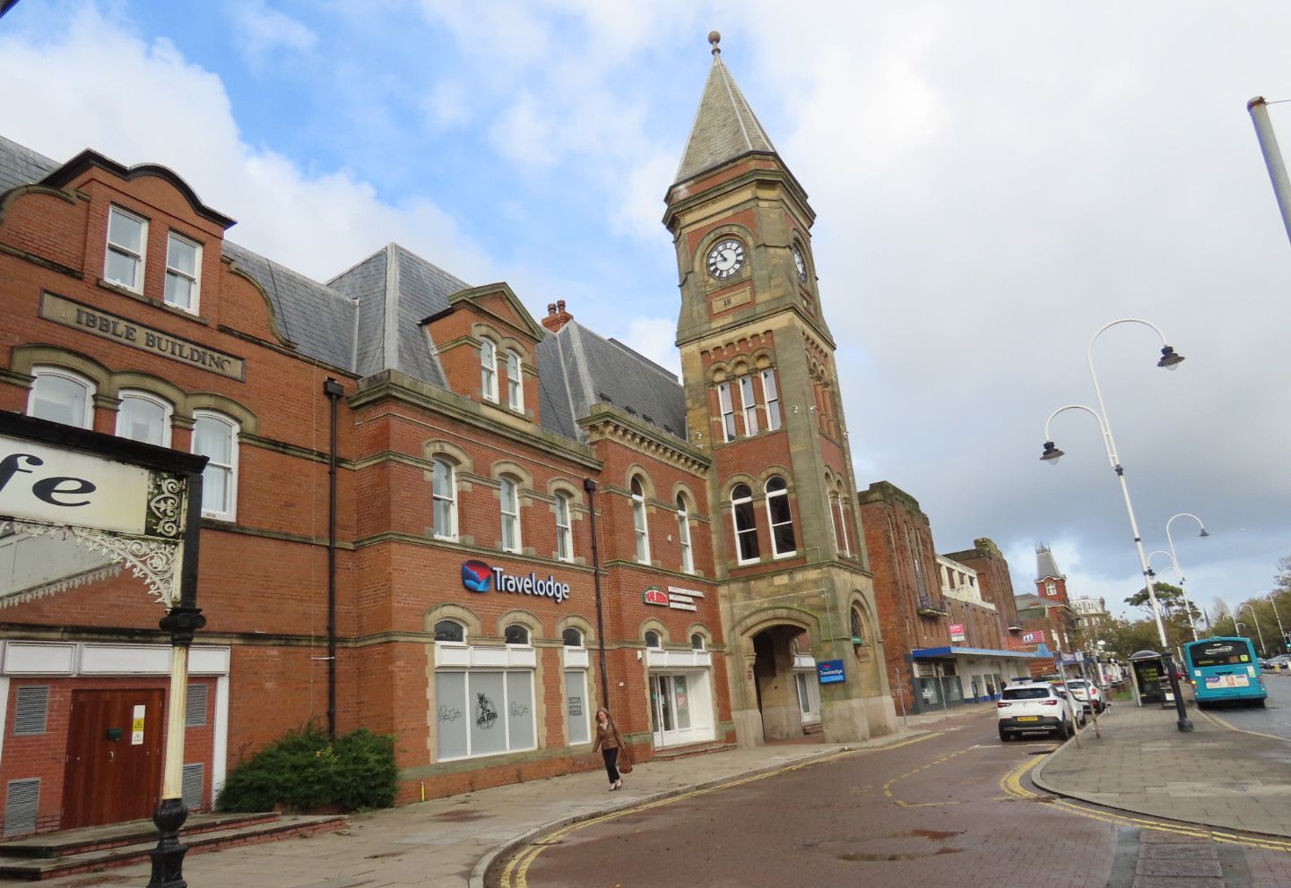Travelodge and Papa John's Pizza in the Ribble Buildings on Lord Street in Southport. Photo by Andrew Brown Media