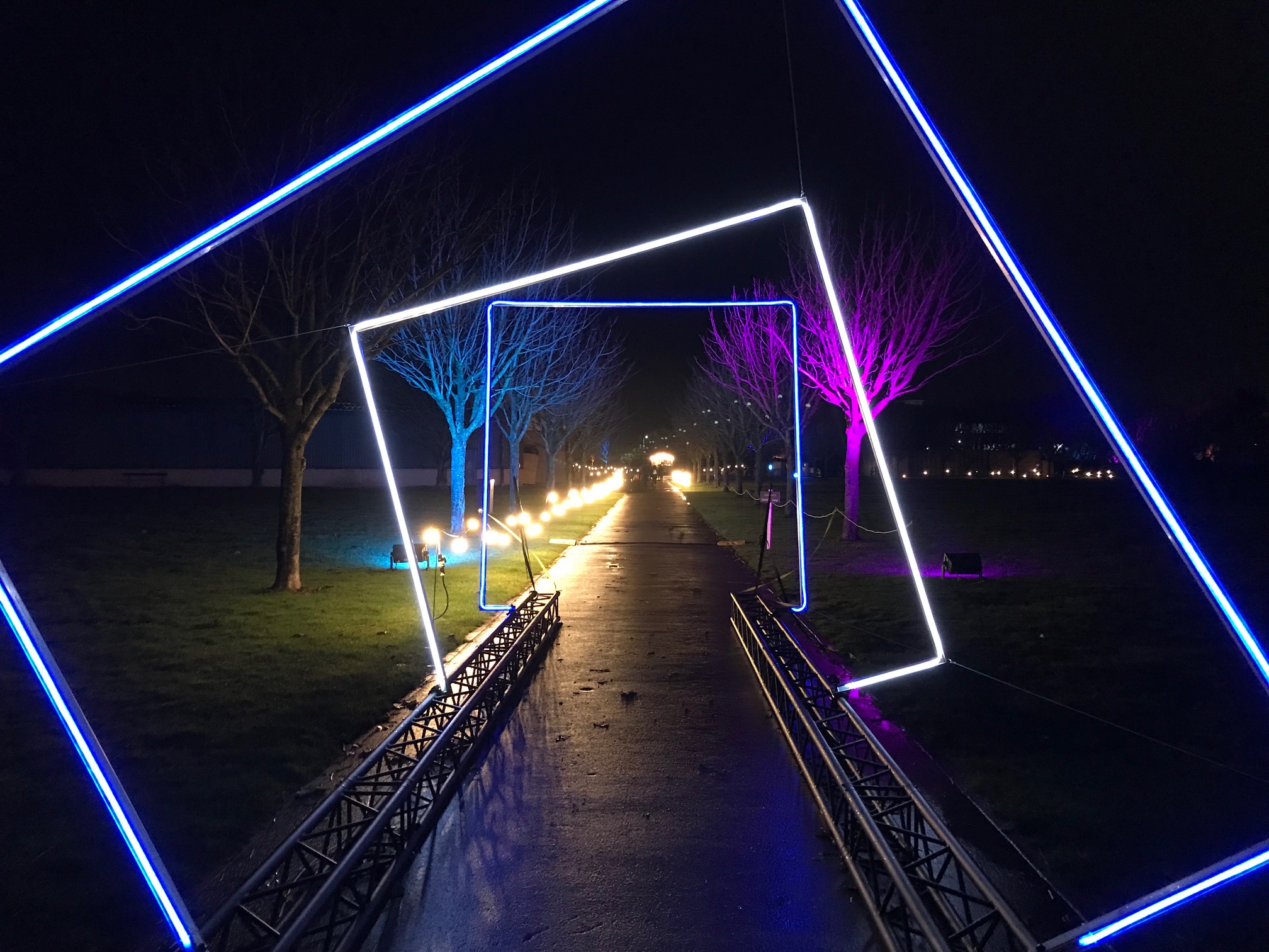 The Winter Light Trail at Victoria Park in Southport. Photo by Andrew Brown Media