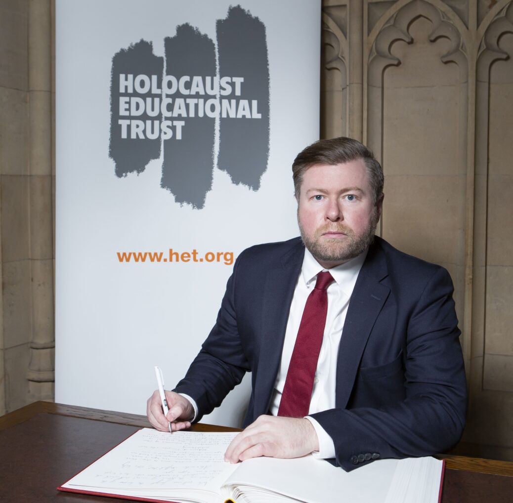 Damien Moore, MP for Southport, has signed the Holocaust Educational Trusts Book of Commitment