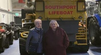 Southport Lifeboat founder Kath Wilson (left) and Lyn Abbott (right). Lyn is a volunteer in the charity shop