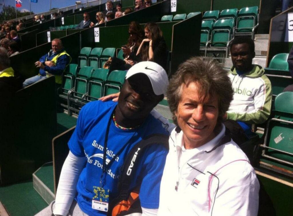 Sam Jalloh wth Virginia Wade