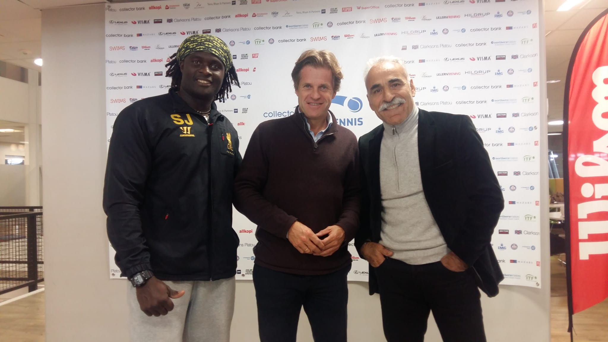 Sam Jalloh with Anders Borg and Mansour Bahrami in Norway